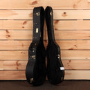 Gallagher GA35 dreadnought acoustic guitar case black with gold hardware latches