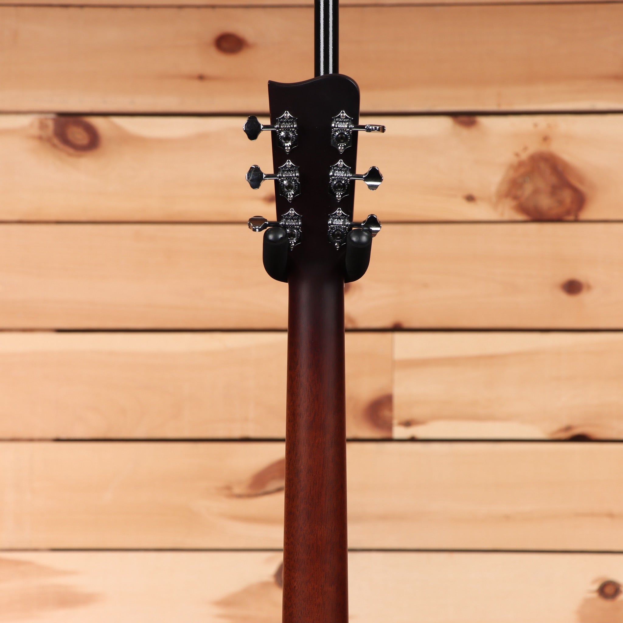 Gallagher GA35 acoustic guitar sunburst finish with black headstock and chrome tuning machines