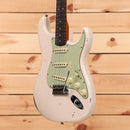 Fender Custom Shop Limited 1963 Stratocaster Relic electric guitar Super Faded Aged Shell Pink with mint green pickguard