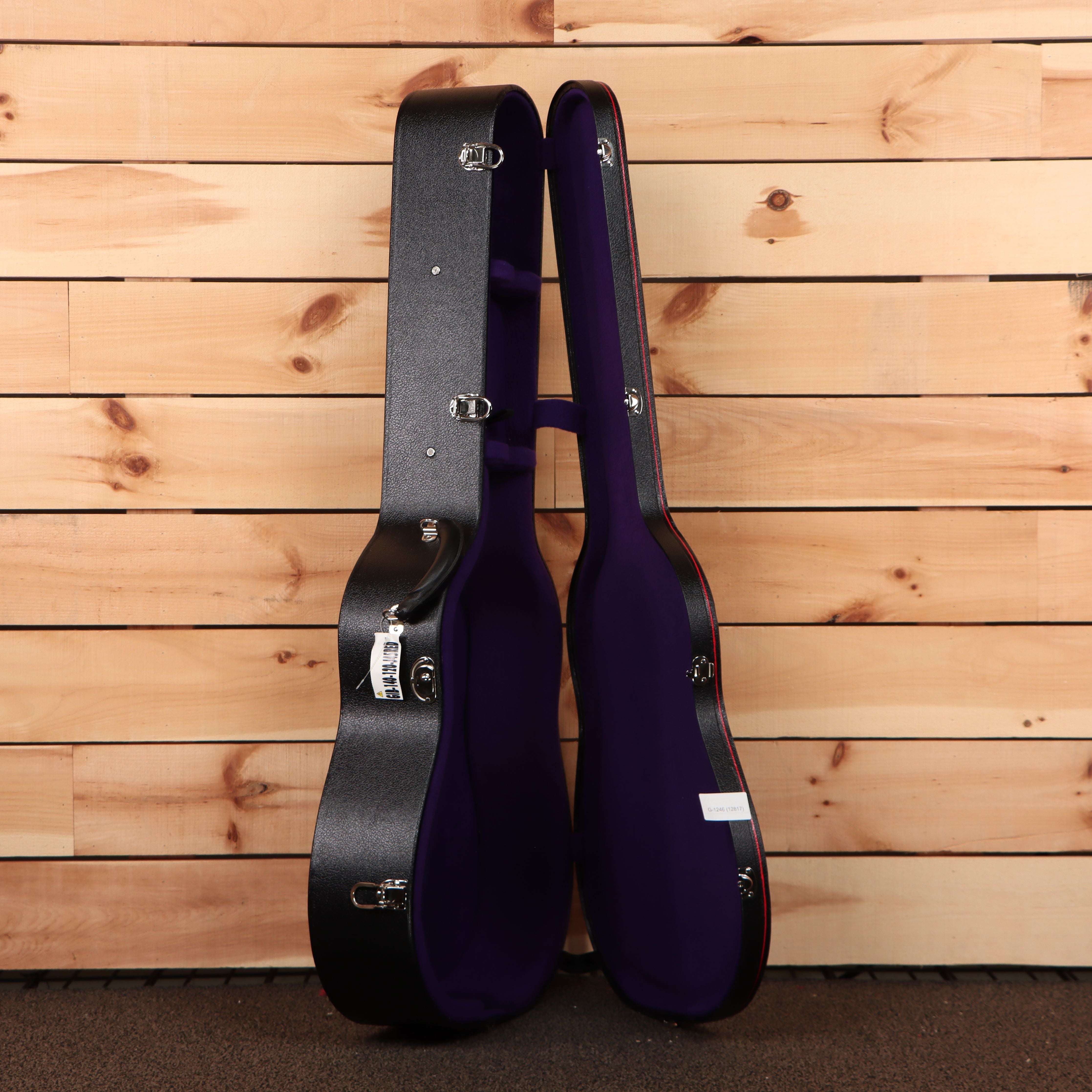Gibson 1942 Banner Southern Jumbo light-aged vintage sunburst acoustic guitar with purple velvet case lining