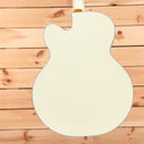 Gretsch G6135-55 Falcon White Lacquer semi-hollow electric guitar with vintage styling and cream binding