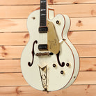 Gretsch G613655 Vintage Select Edition 55 Falcon semi-hollow electric guitar White Lacquer with F-holes and gold hardware