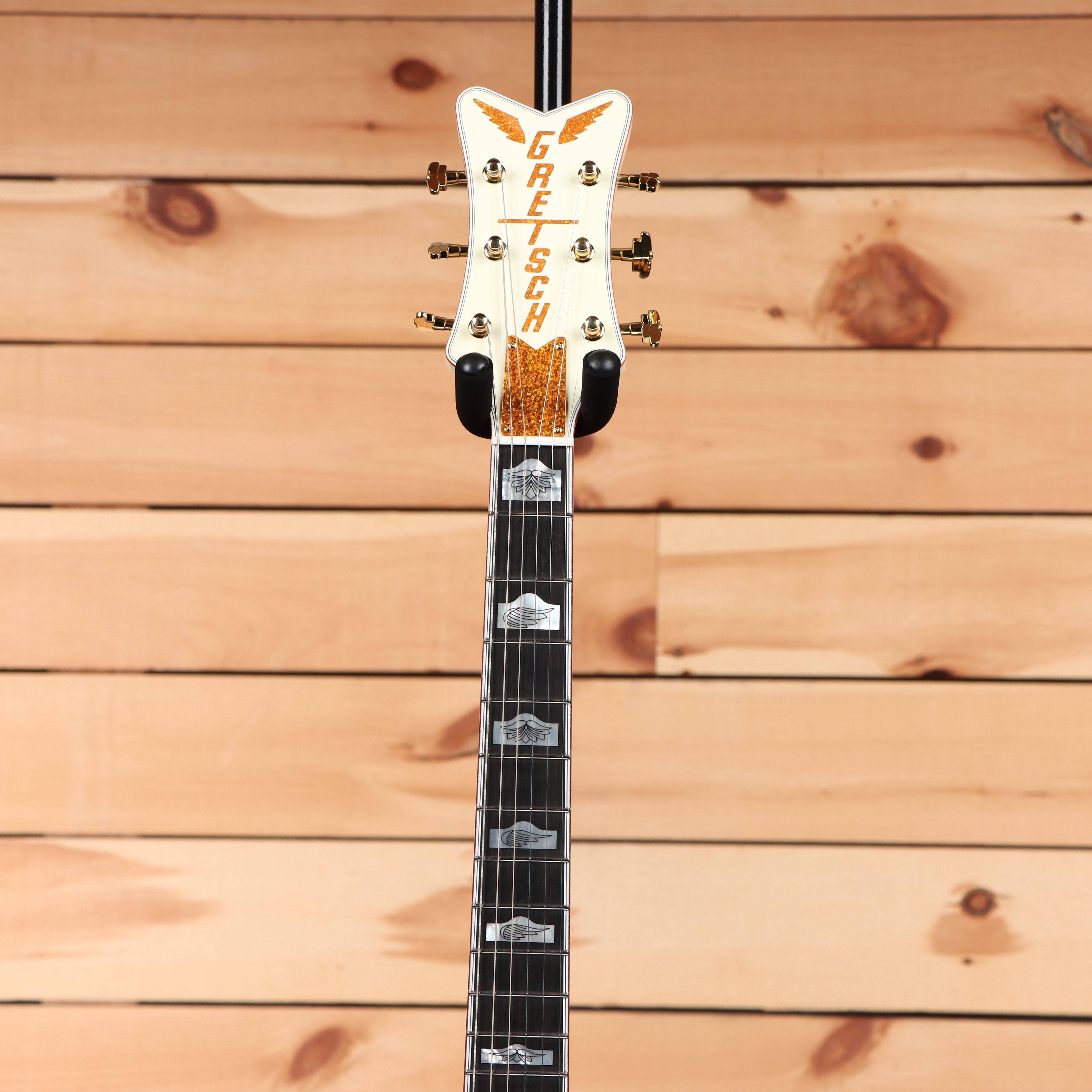 Gretsch G6135-55 Vintage Select Edition Falcon semi-hollow electric guitar white lacquer with gold hardware