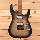 Charvel ProMod DK24 HH electric guitar Transparent Black Burst with dual humbucker pickups