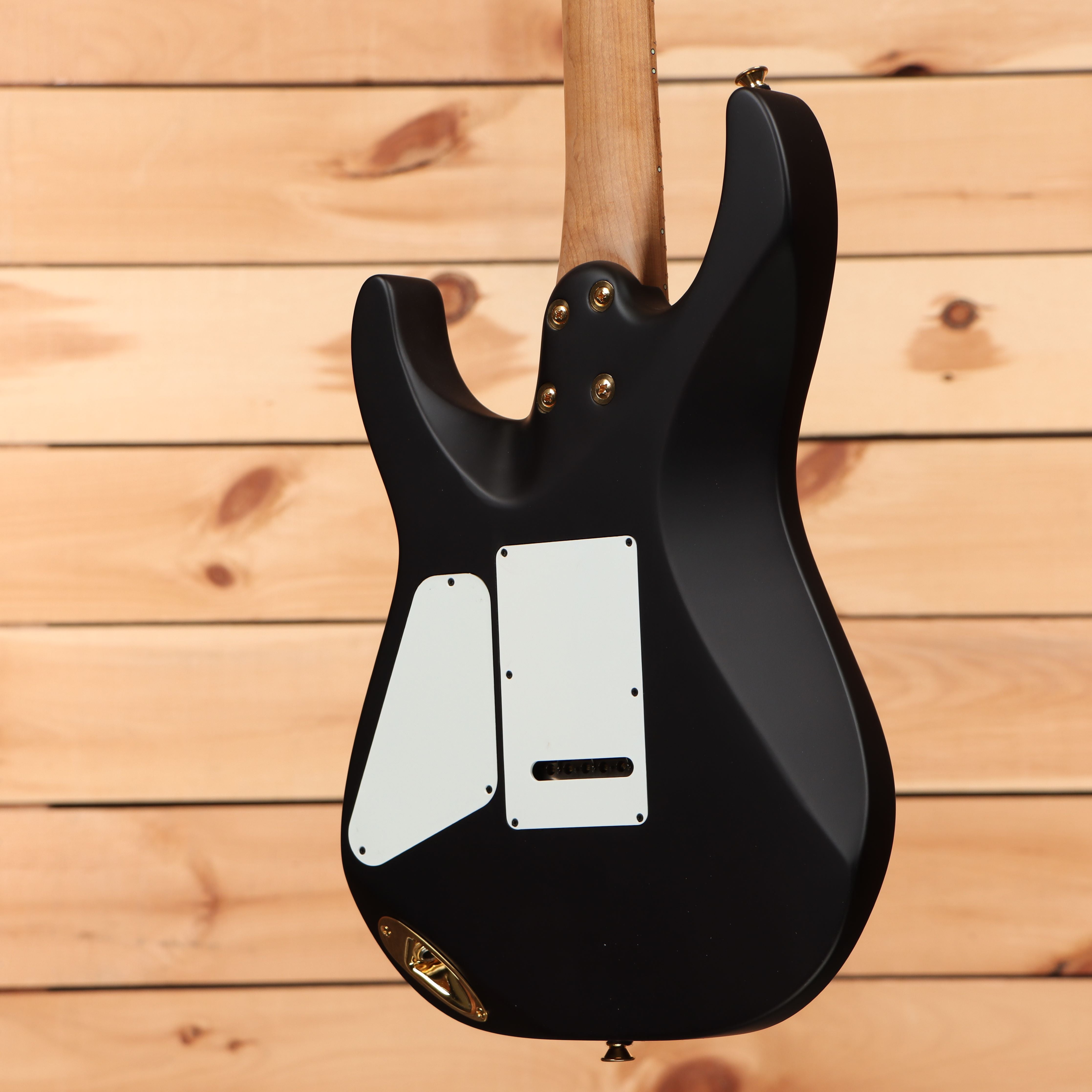 Charvel ProMod DK24 HH electric guitar transparent black burst with dual humbuckers and white pickguard