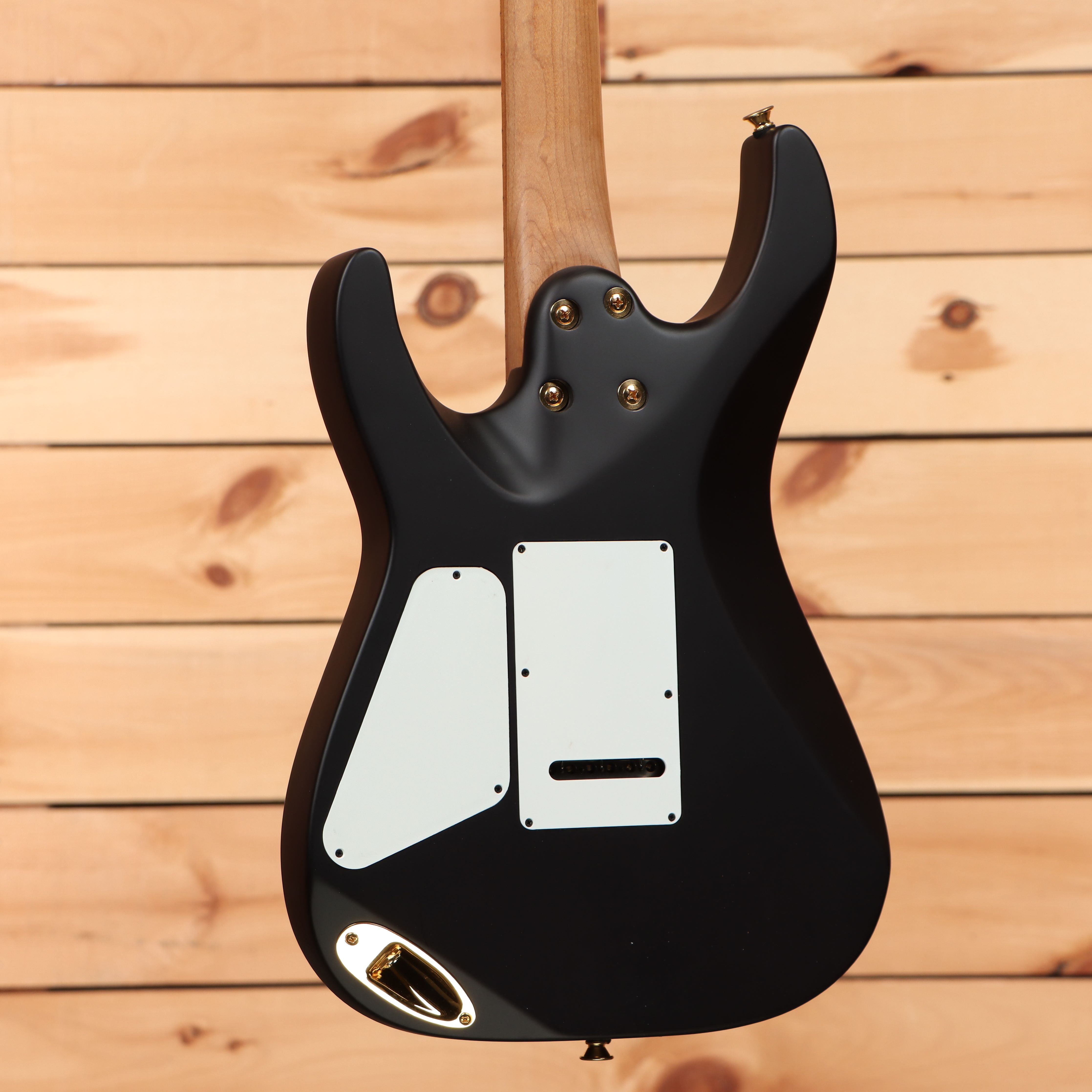 Charvel ProMod DK24 HH electric guitar Transparent Black Burst with dual humbuckers and white pickguard