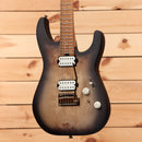 Charvel ProMod DK24 HH electric guitar Transparent Black Burst with dual humbucker pickups
