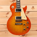 Gibson 1960 Les Paul Standard Reissue VOS Tangerine Burst electric guitar with dual humbuckers and flamed maple top