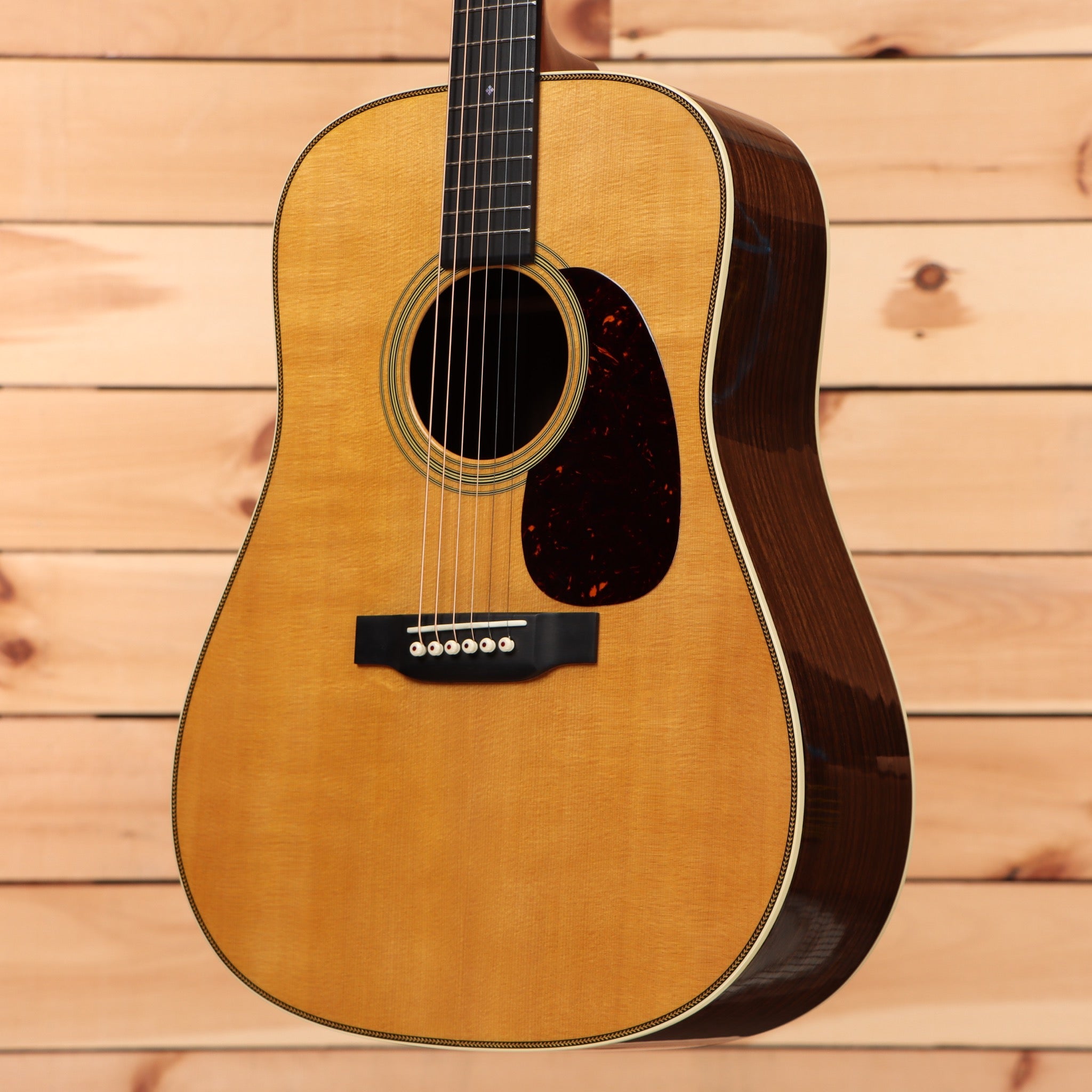 Martin HD28 dreadnought acoustic guitar natural finish pre-owned with tortoiseshell pickguard