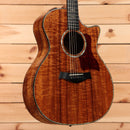 Taylor K14ce acoustic-electric guitar natural finish with venetian cutaway and flamed koa top