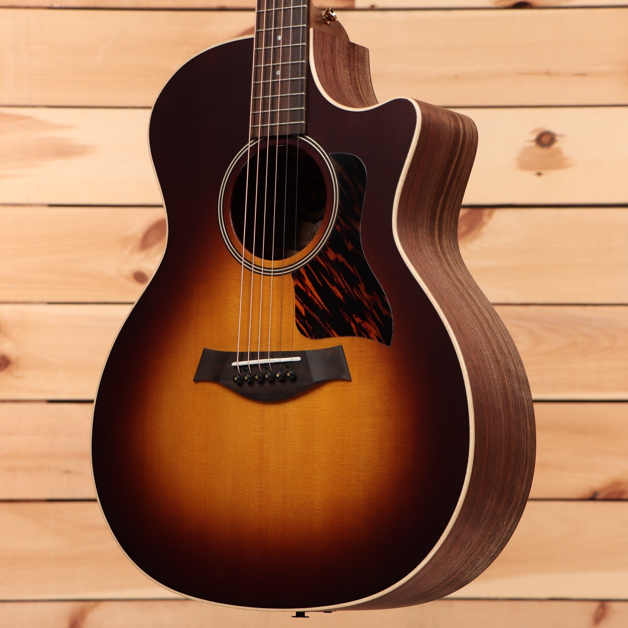 Taylor 50th Anniversary AD14cesb acoustic-electric guitar Tobacco Sunburst with venetian cutaway