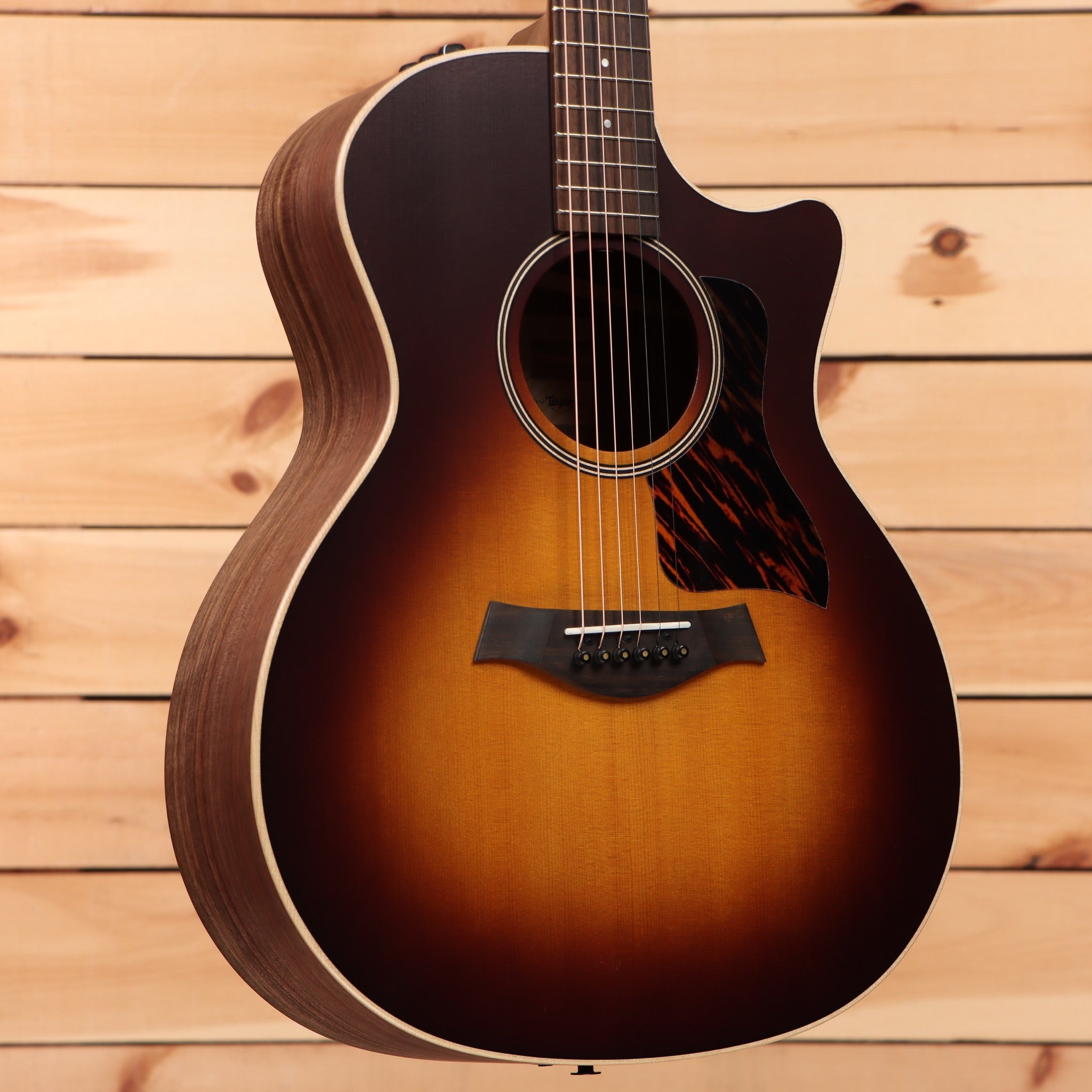 Taylor Limited 50th Anniversary AD14cesb acoustic guitar Tobacco Sunburst with venetian cutaway