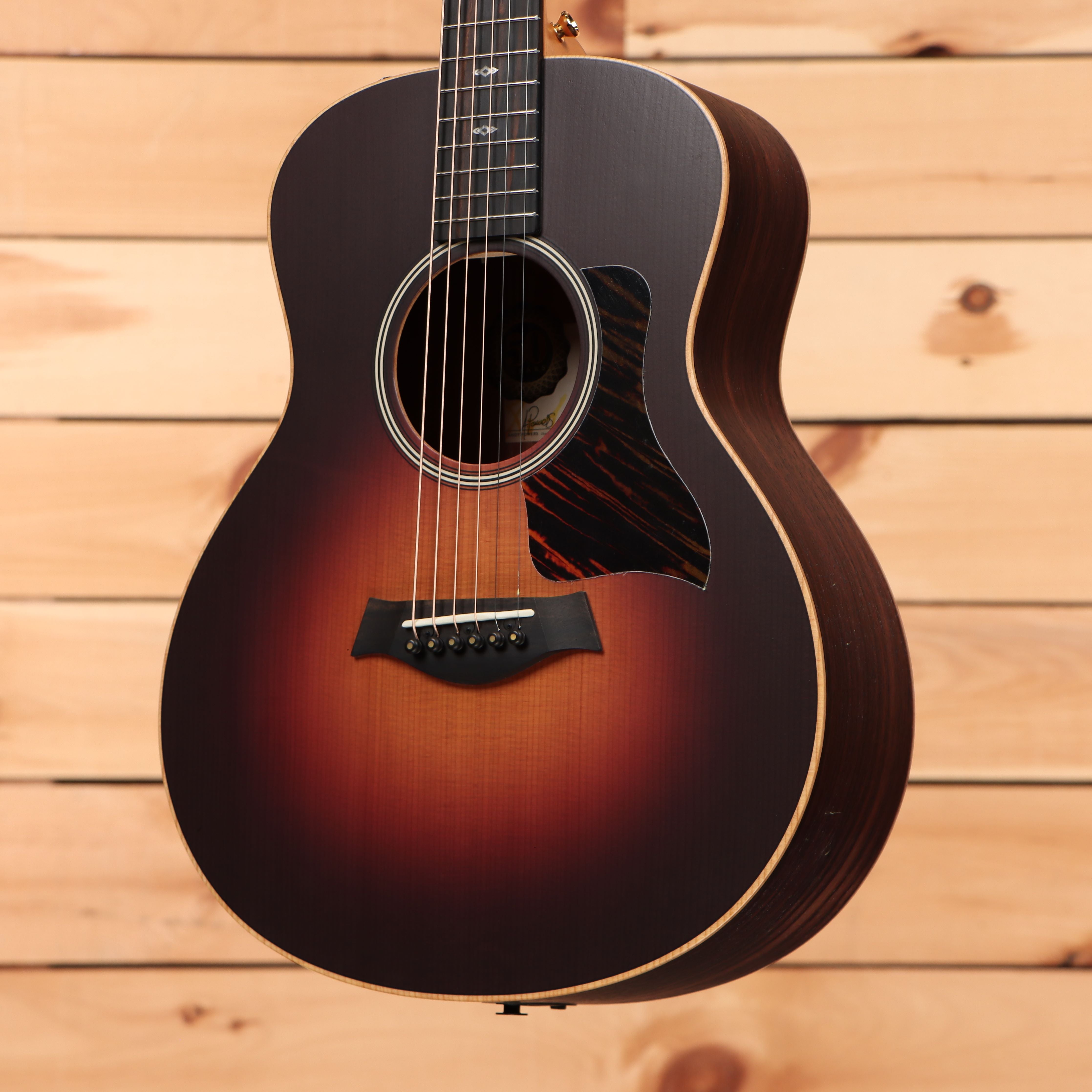Taylor 50th Anniversary GS Mini-e Vintage Sunburst acoustic-electric guitar with cutaway and rosewood back