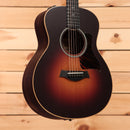 Taylor 50th Anniversary GS Mini-e Vintage Sunburst acoustic-electric guitar with vintage sunburst finish and binding