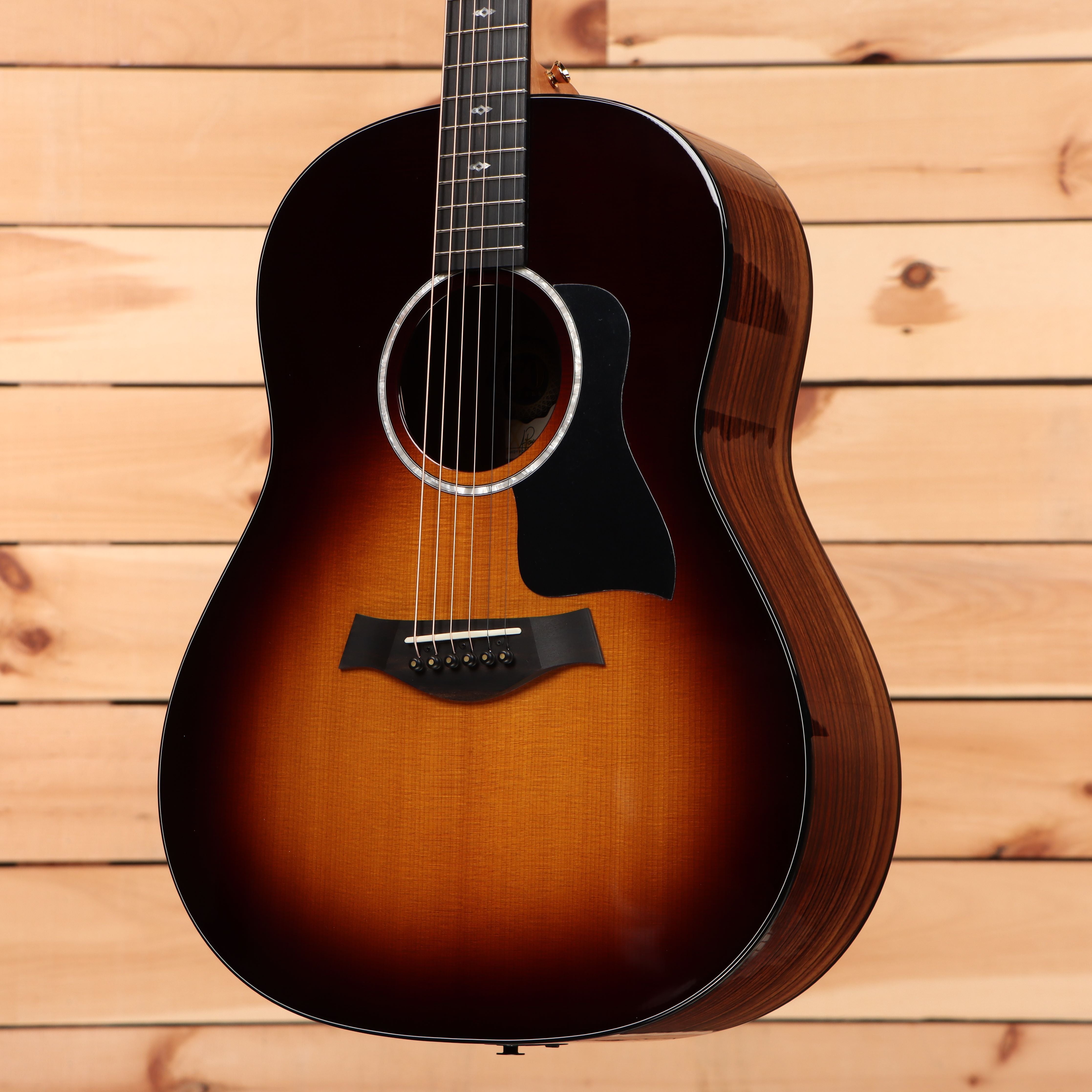 Taylor Limited 50th Anniversary 217esb Plus dreadnought acoustic guitar Tobacco Sunburst with black pickguard