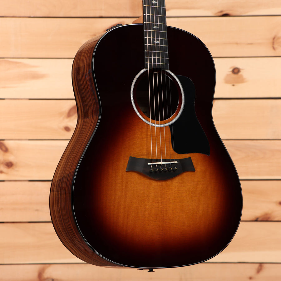 Taylor Limited 50th Anniversary 217e SB Plus dreadnought acoustic guitar Tobacco Sunburst with figured rosewood back