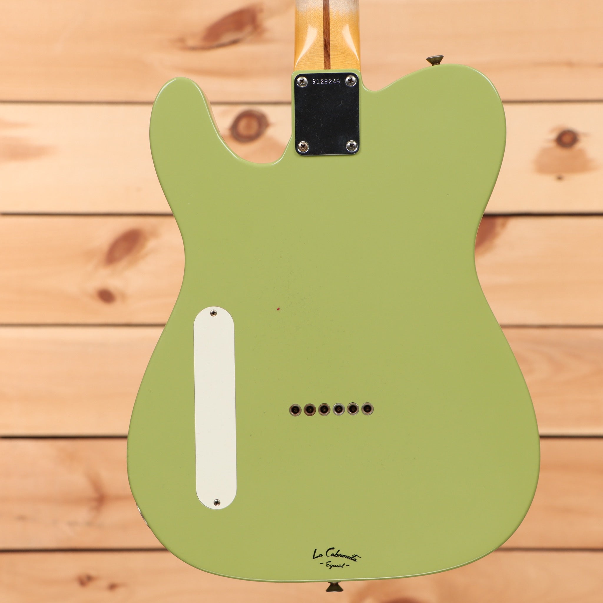 Fender Custom Shop Limited David Brown Masterbuilt La Carbonita Especial 2.0 green electric guitar with white single-coil pickup