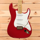 Fender Custom Shop Limited David Brown Masterbuilt Late 50s Strat Relic Dakota Red electric guitar with maple neck and single-coil pickups