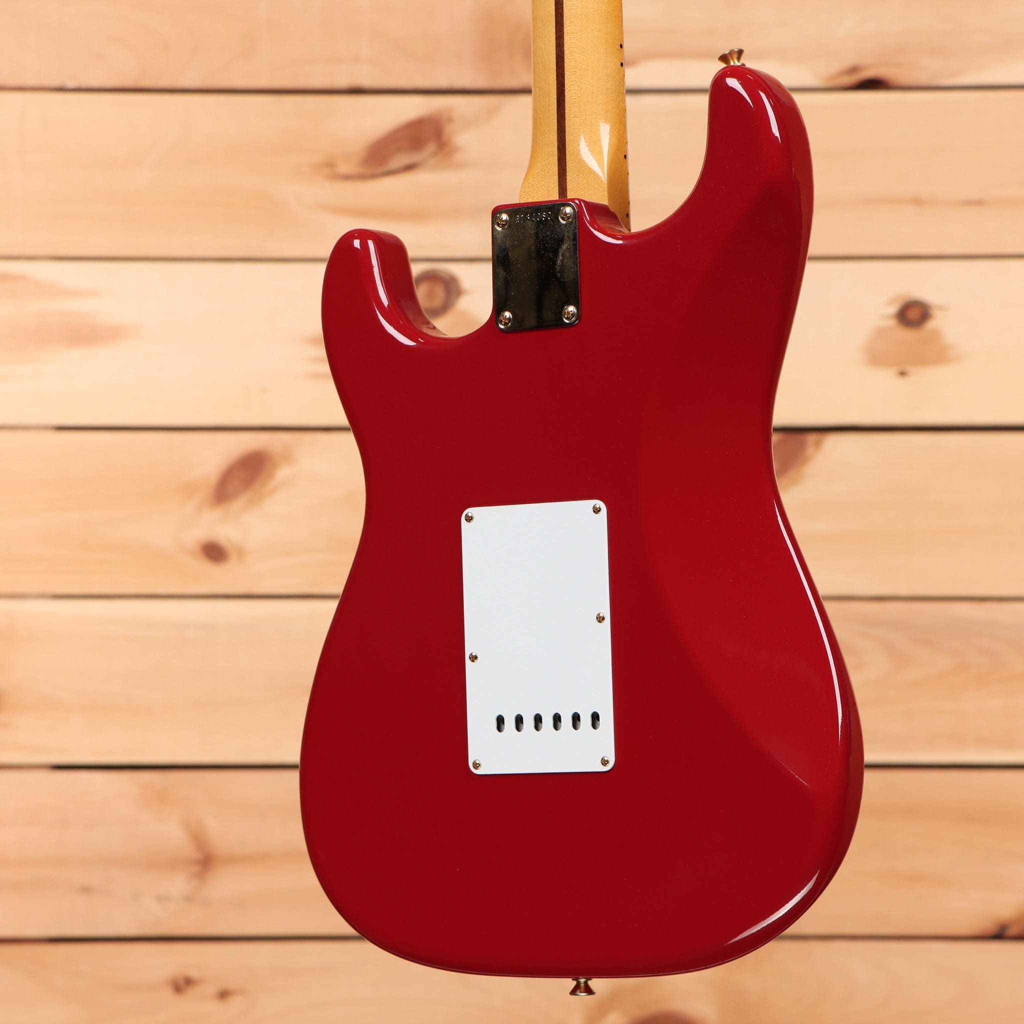 Fender Custom Shop Limited David Brown Masterbuilt Late-50s Stratocaster relic Dakota Red electric guitar with white pickguard