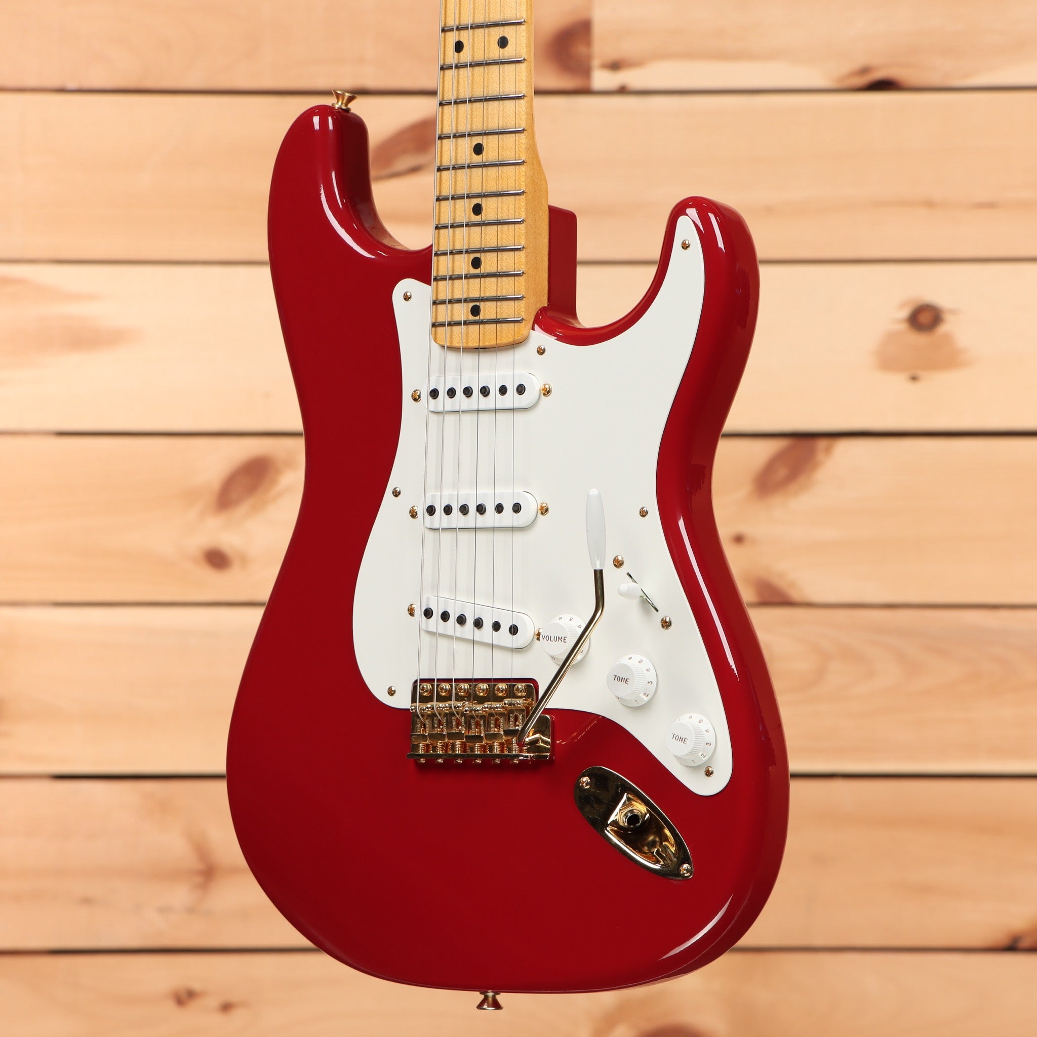 Fender Custom Shop David Brown Masterbuilt Late 50s Stratocaster relic electric guitar Dakota Red with maple neck