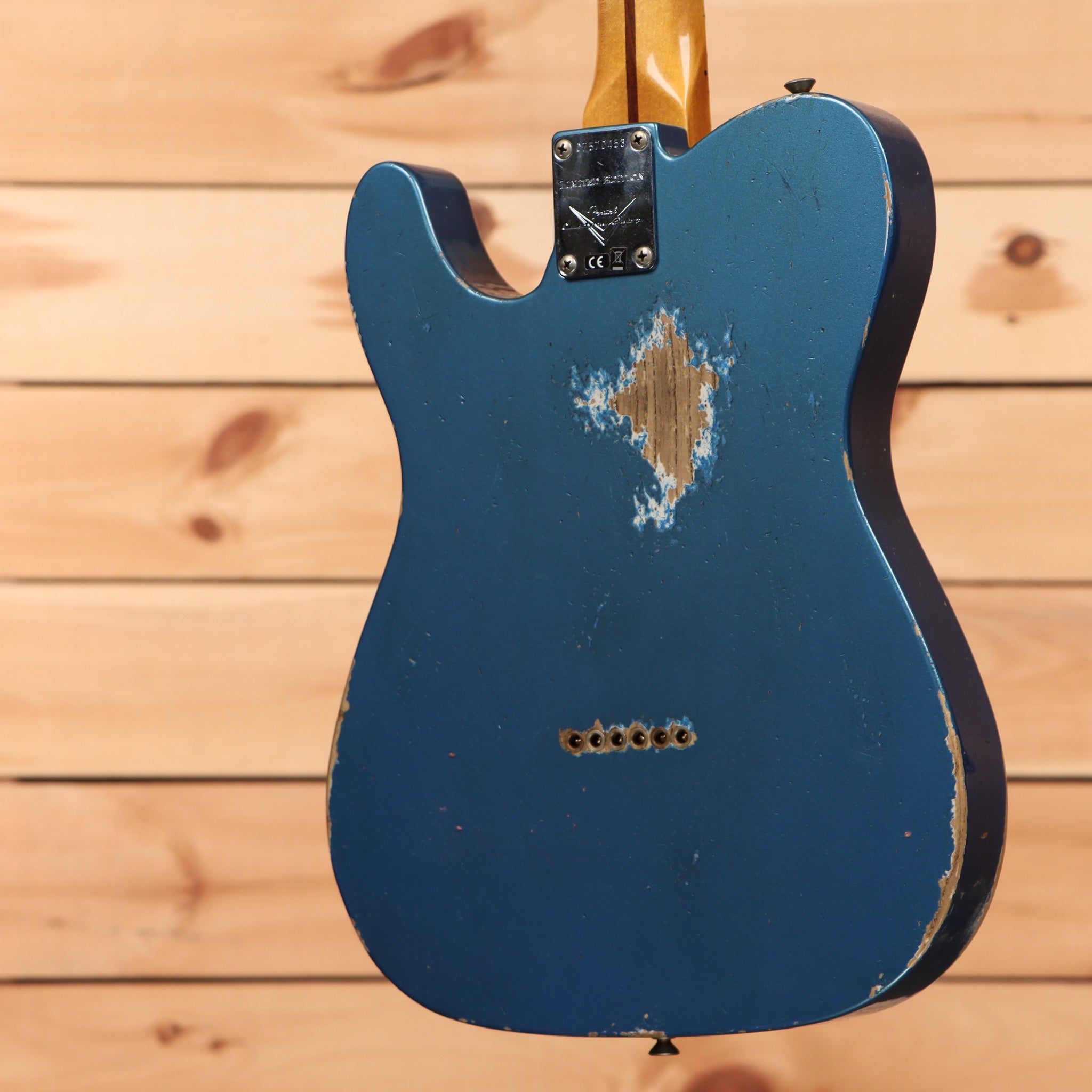 Fender Custom Shop Limited 1958 Telecaster heavy relic electric guitar Lake Placid Blue with single-coil pickups