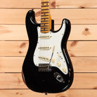 Fender Custom Shop Limited 1962 Stratocaster relic aged black electric guitar with single-coil pickups and maple neck