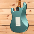 Fender Custom Shop Limited Roasted Pine Stratocaster electric guitar Aged Teal Green Metallic with single-coil pickups