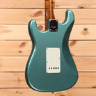 Fender Custom Shop Limited Roasted Pine Stratocaster relic electric guitar aged teal green metallic with white pickguard