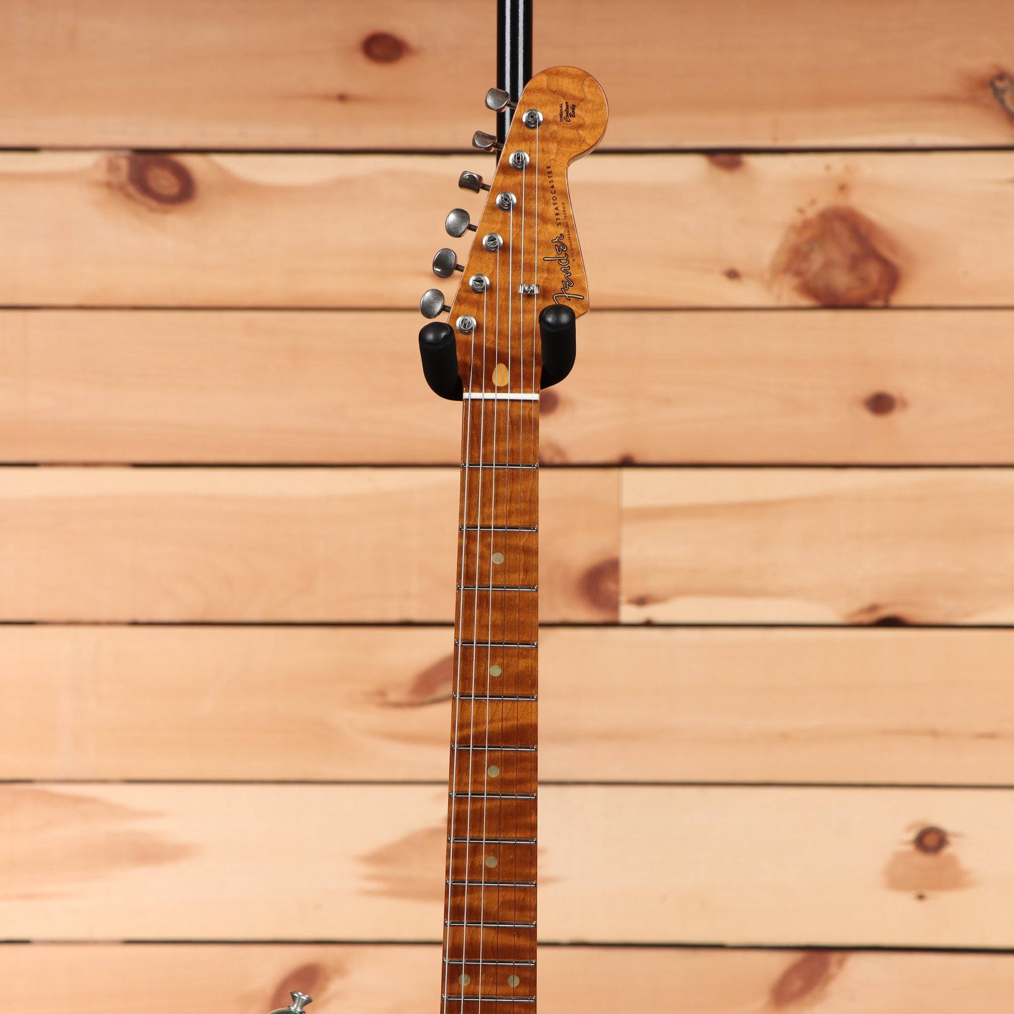 Fender Custom Shop Limited Roasted Pine Stratocaster electric guitar relic aged teal green metallic with maple neck