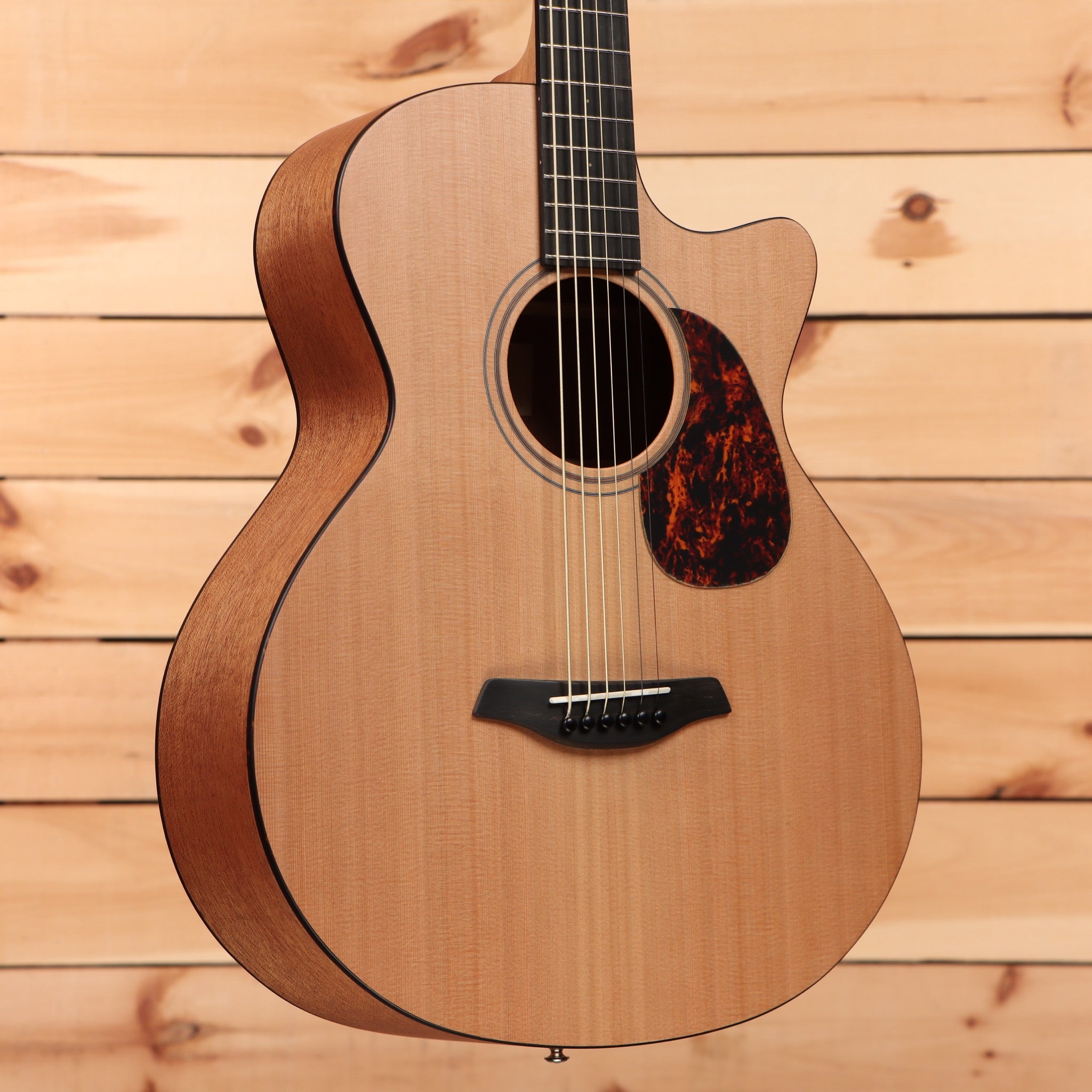 Furch Blue Baritone CM natural acoustic guitar with tortoiseshell pickguard and cutaway