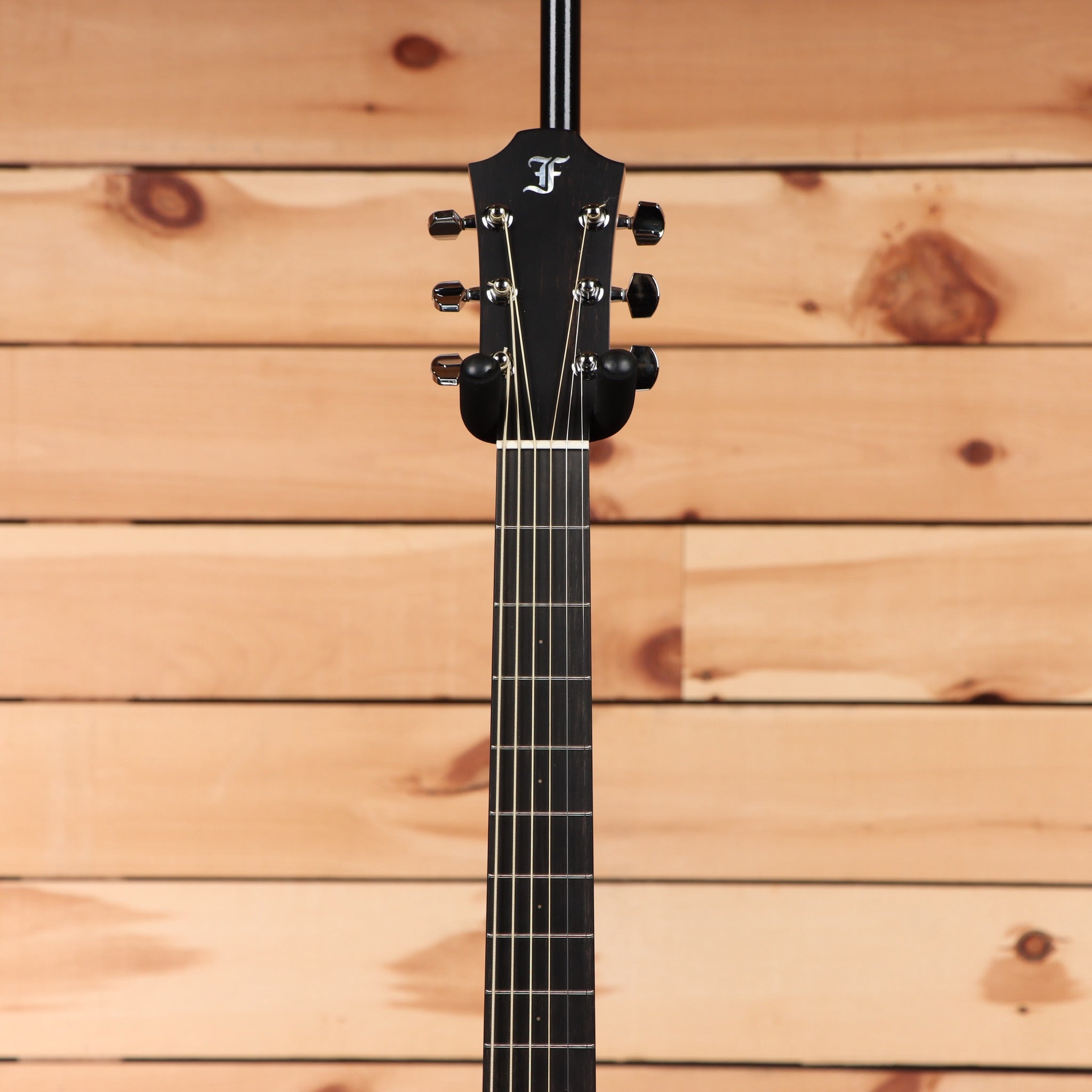 Furch Blue Baritone CM natural acoustic guitar with black headstock and rosewood fretboard
