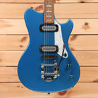 Powers Electric A-Type Kingfisher Blue electric guitar with dual humbuckers and tremolo bridge