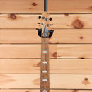 Powers Electric A-Type Kingfisher Blue electric guitar with rosewood fretboard and pearl block inlays