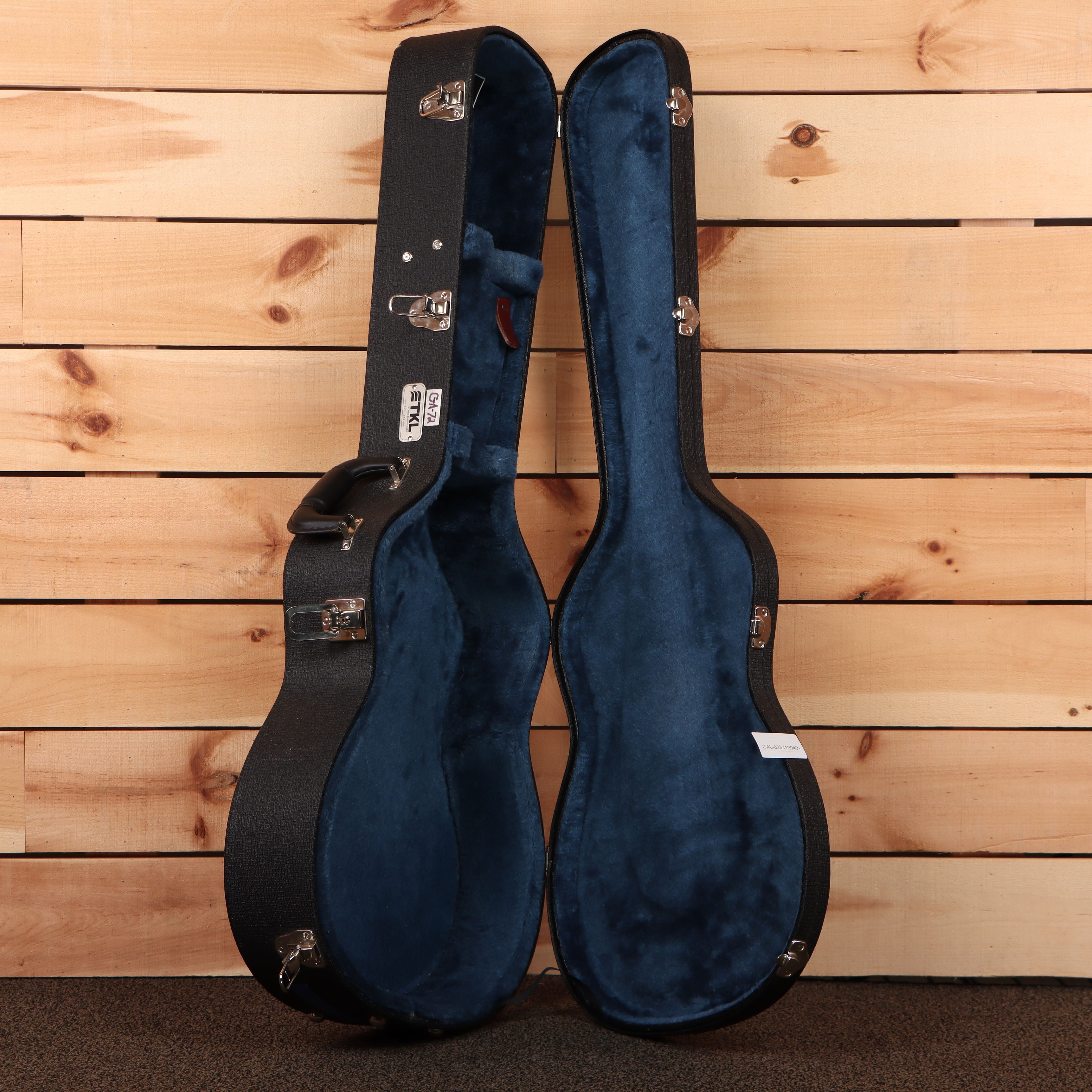 Gallagher GA72 pre-owned acoustic guitar natural finish with blue velvet hard case