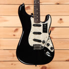 Fender 70th Anniversary Player Stratocaster electric guitar Nebula Noir with white pearl pickguard and single-coil pickups