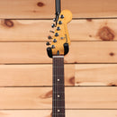 Fender 70th Anniversary Player Stratocaster electric guitar Nebula Noir with maple neck and single-coil pickups