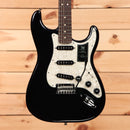 Fender 70th Anniversary Player Stratocaster electric guitar Nebula Noir with white pearloid pickguard and single-coil pickups