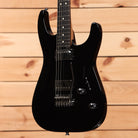 Charvel Superstock DKA22-2PT electric guitar black finish with dual humbuckers and Floyd Rose tremolo