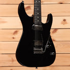 Charvel Superstock DKA22 electric guitar ebony black with humbucker pickups and Floyd Rose tremolo