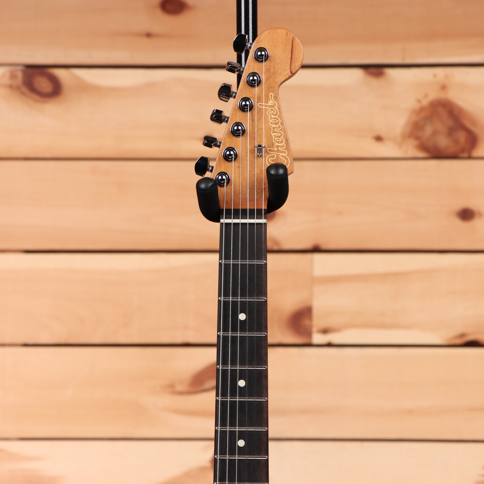Charvel Superstock DKA22-2PT electric guitar black finish with maple neck and black hardware