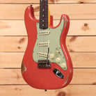 Fender Custom Shop Limited 1960 Stratocaster relic electric guitar Tahitian Coral with mint green pickguard and single-coil pickups
