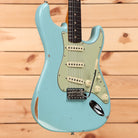 Fender Custom Shop Late 1962 Stratocaster Relic electric guitar Daphne Blue with three single-coil pickups