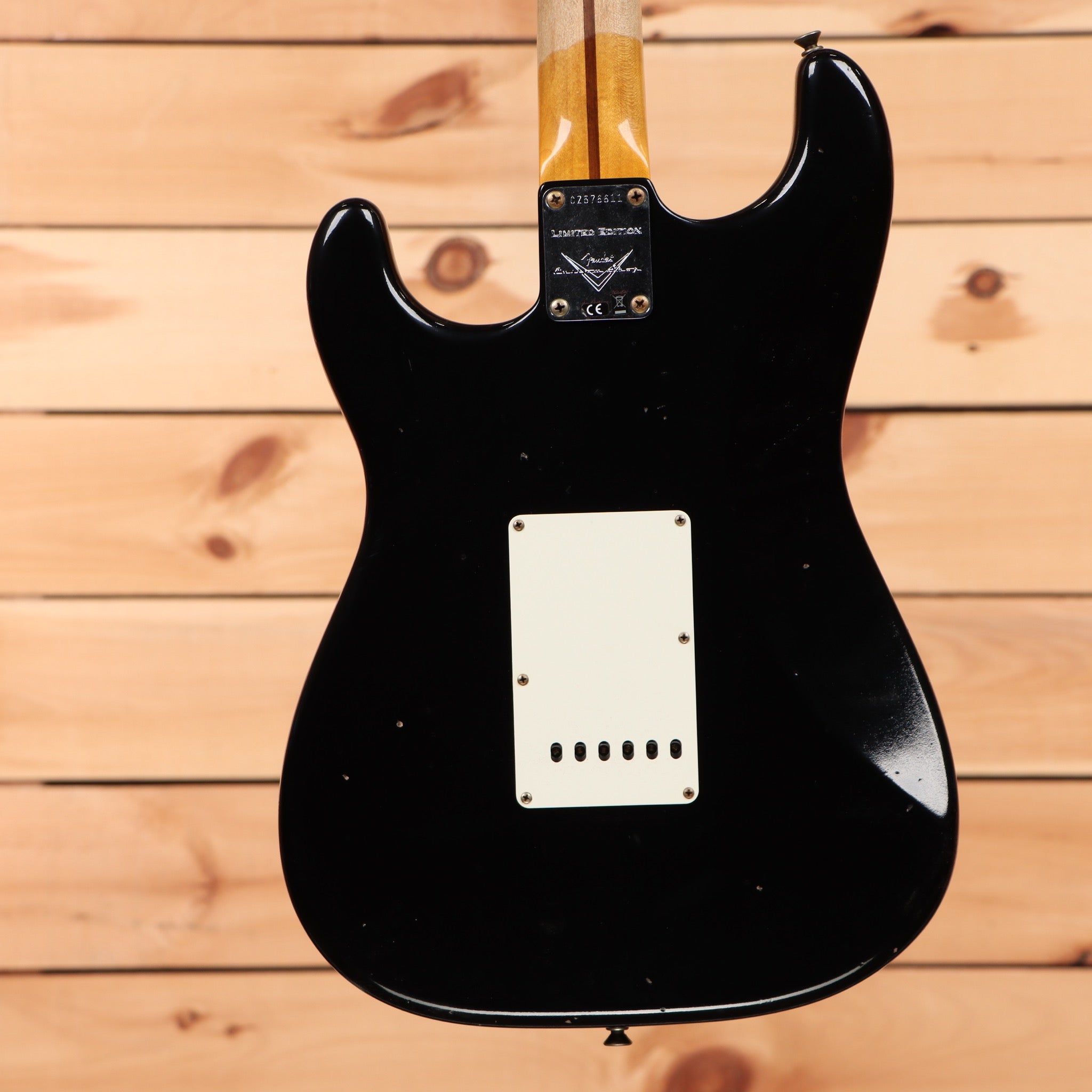 Fender Custom Shop Limited 1956 Stratocaster Relic electric guitar aged black with maple neck