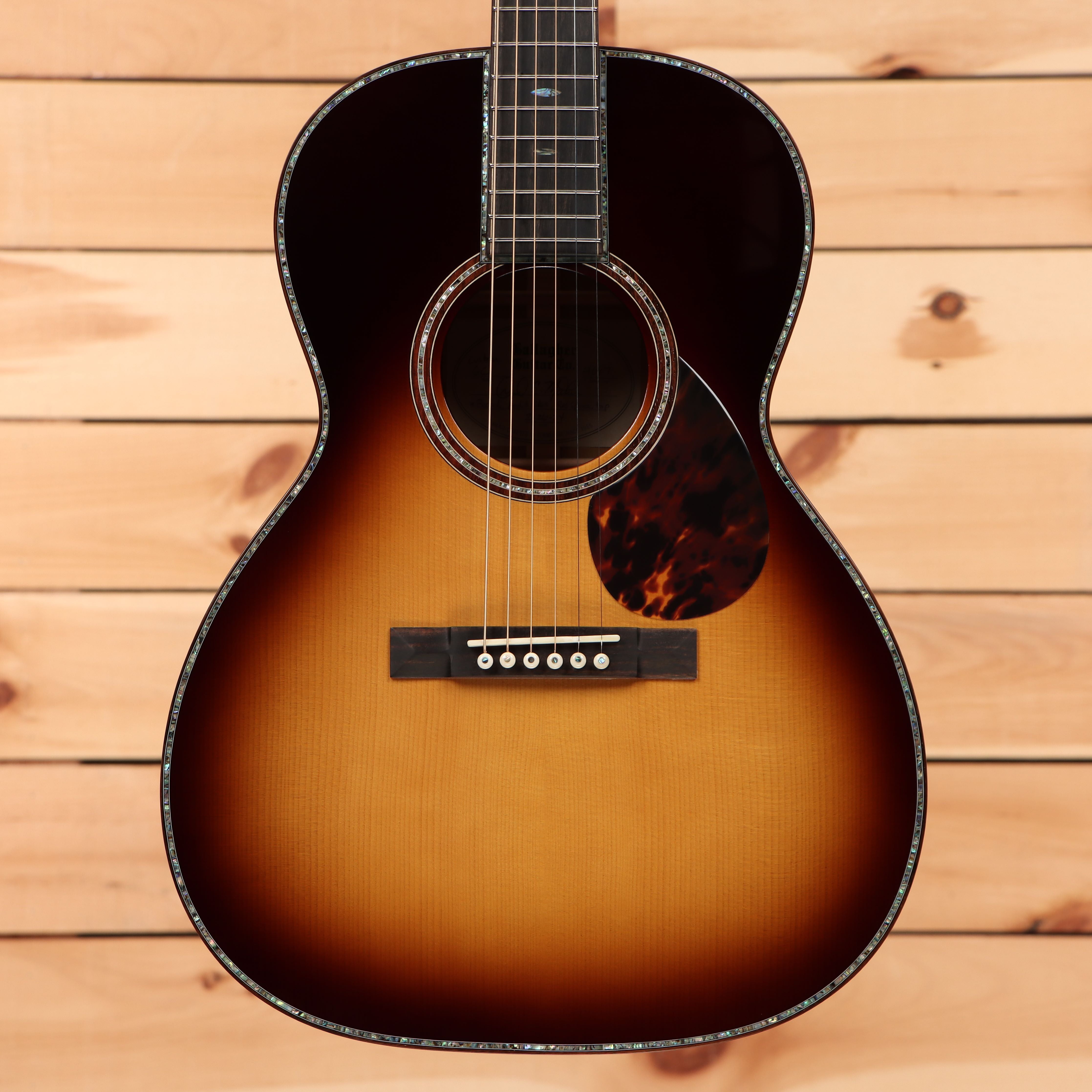 Gallagher Custom GA Bodock dreadnought acoustic guitar dark tobacco burst with tortoiseshell pickguard