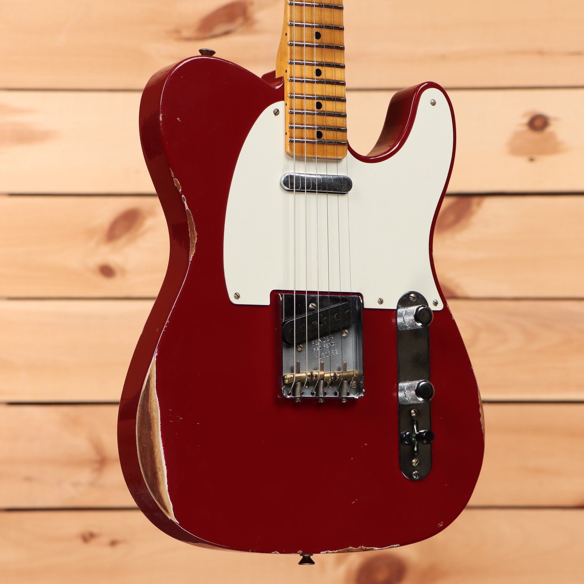 Fender Custom Shop Limited Reverse 50s Telecaster relic electric guitar Cimarron Red with maple neck and single-coil pickup