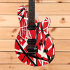 EVH Wolfgang Special Striped Series - Red with Black and White Stripes