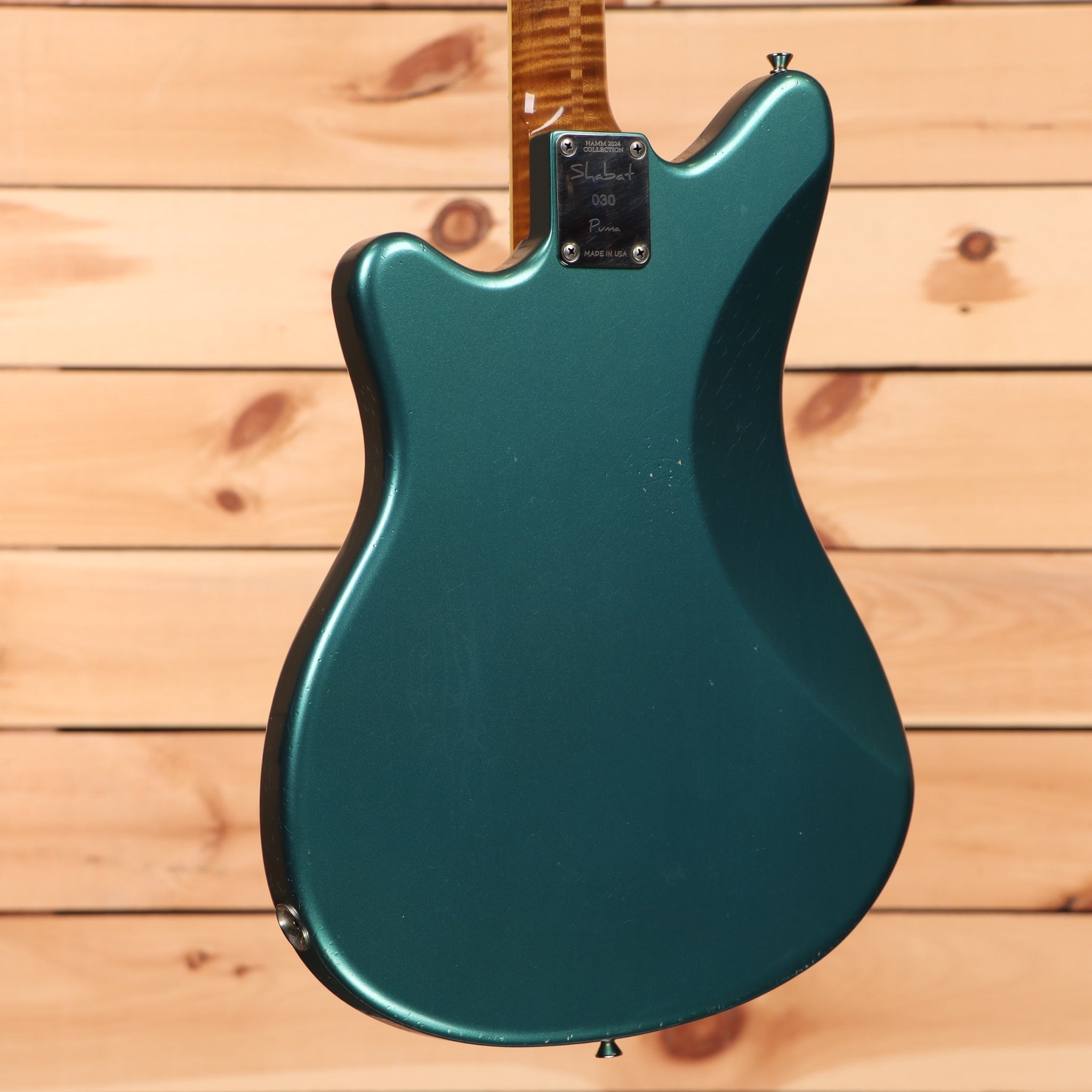 Shabat Namm 2024 Puma electric guitar Ocean Turquoise with maple neck and single-coil pickups