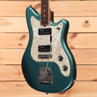Shabat Namm 2024 Puma Ocean Turquoise electric guitar with pearl pickguard and dual humbucker pickups