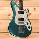Squier Paranormal Toronado electric guitar Ocean Turquoise with pearloid pickguard and dual humbuckers