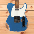 Fender Custom Shop 1965 Telecaster Custom electric guitar Lake Placid Blue heavy relic with single-coil pickup
